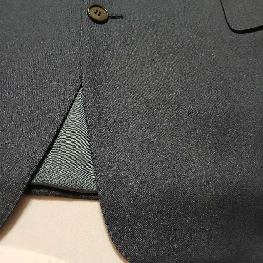 Canali Mens Blue Virgin Wool Blazer Size 40R Non-vented/ Single Breast/ 3 Button - Picture 2 of 13
